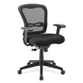 Officesource Spice Collection Mid Back Chair, Mesh Back, Black Upholstered Seat with Black Frame 7854ANSFBK